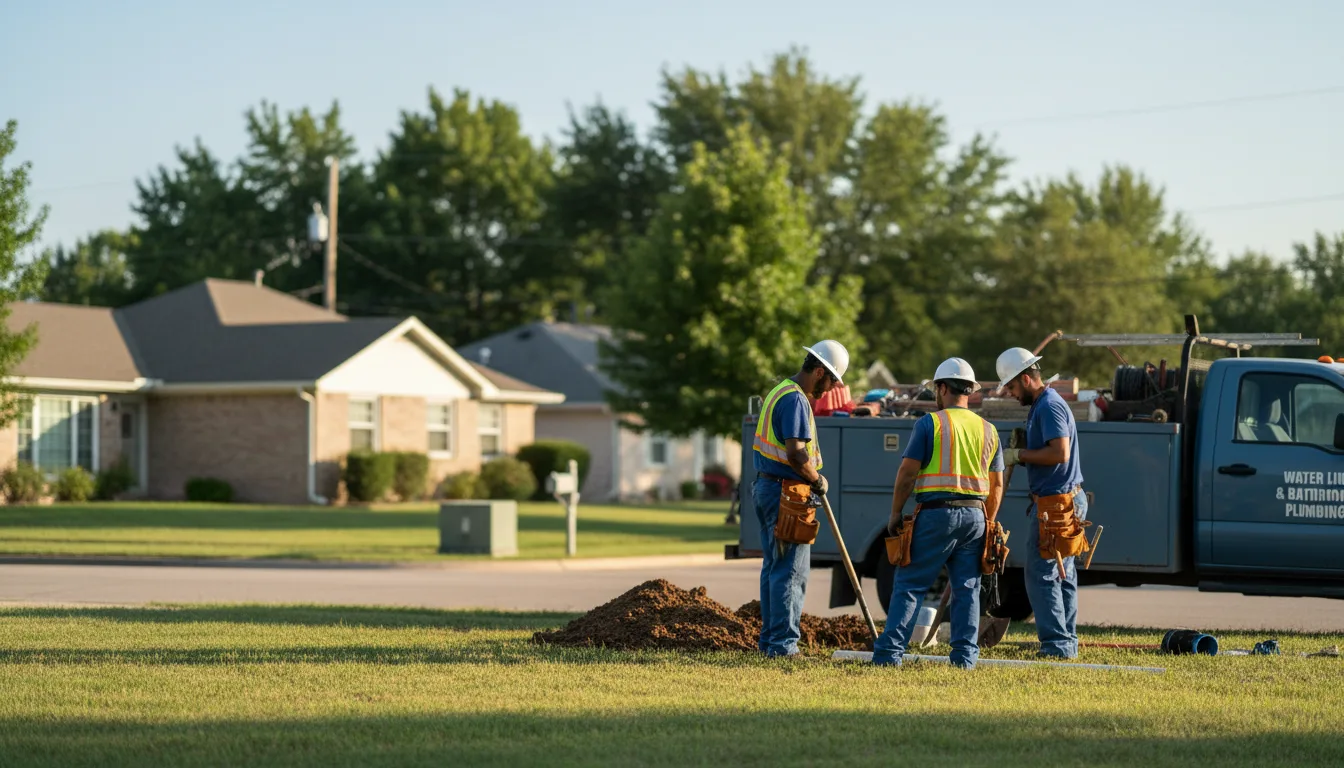 Residential water line and bathroom plumbing service in Flagtown, NJ